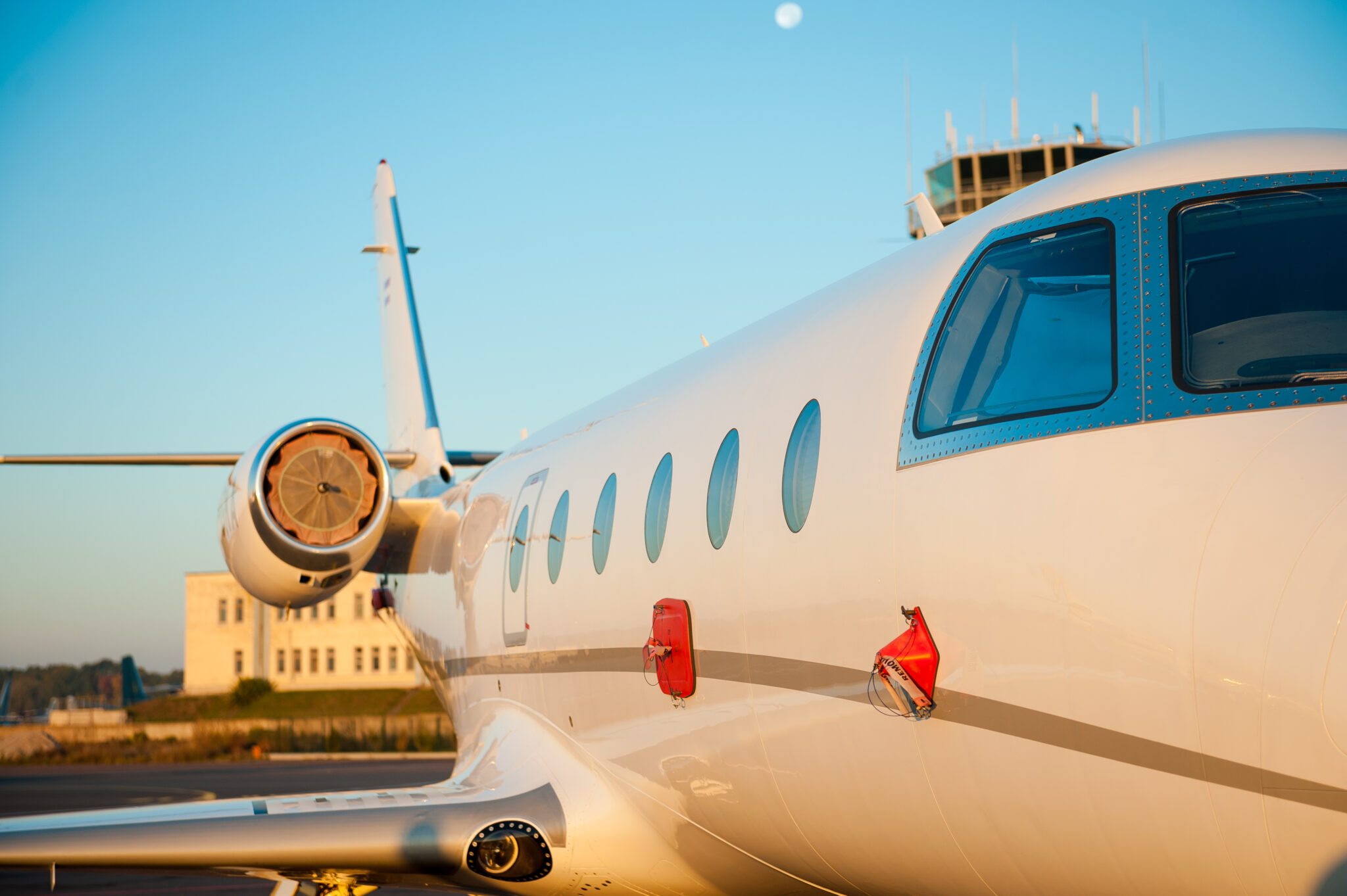 Private jet on the ramp — aircraft detailing at Van Nuys Airport (VNY) by Logan's Aircraft Detailing