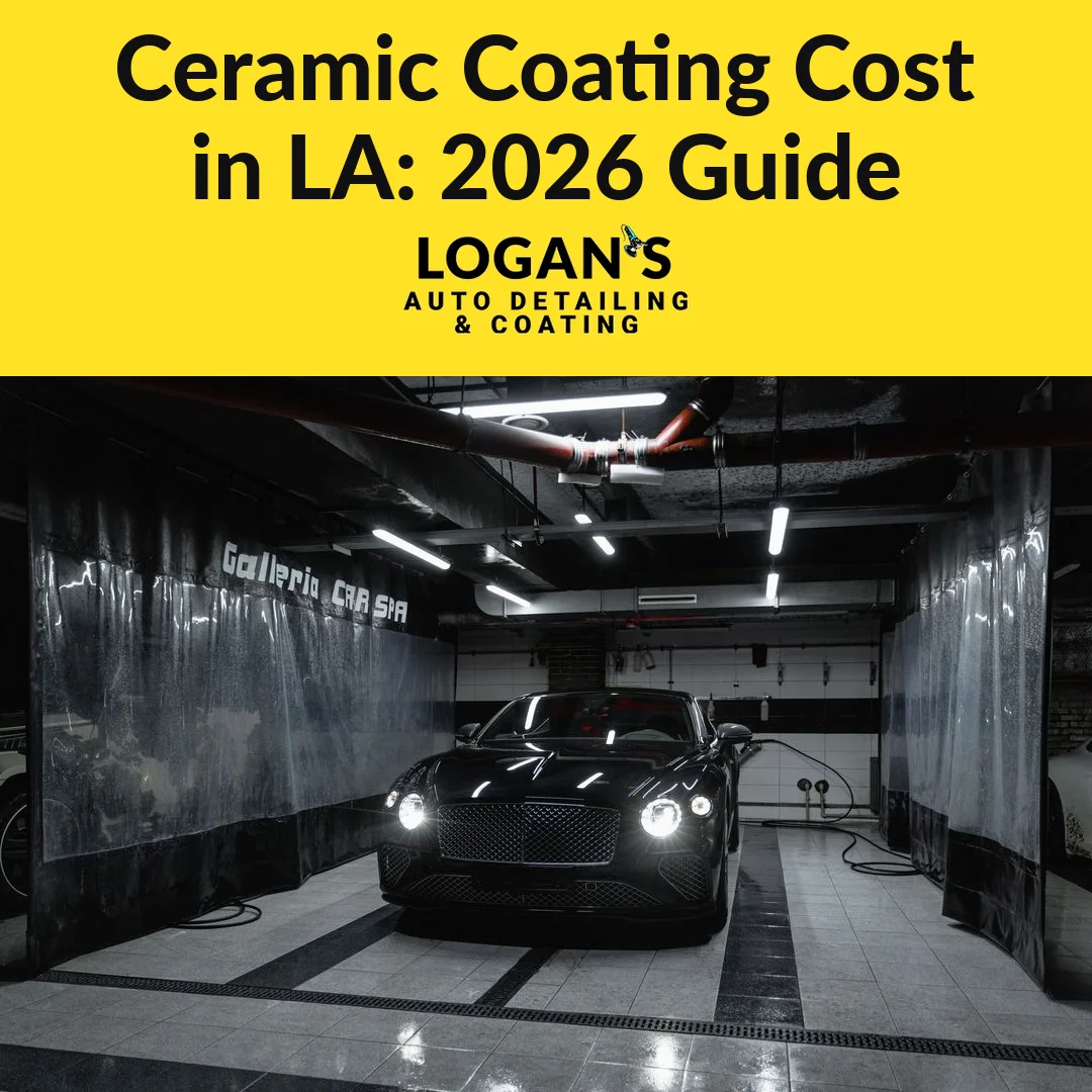 Applicator coating a car panel with ceramic protection — 2026 ceramic coating price guide for Los Angeles by Logan's Auto Detailing