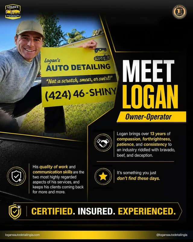 13 years. Countless happy clients. One standard: do it right. When you trust Logan with your car, you're trusting someone who treats every v…